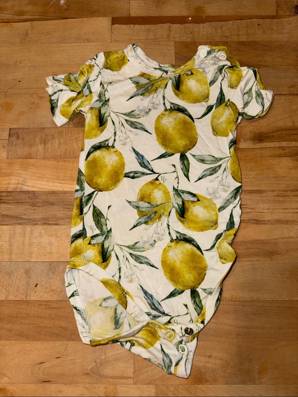 Posh Peanut Lemon Print Baby Onesie